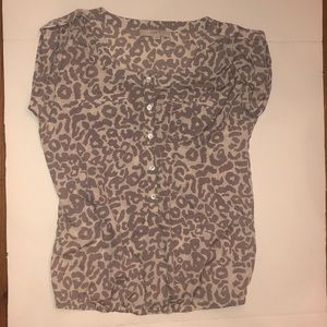 Loft animal print blouse